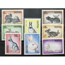ALBANIA 1967 SERIE COMPLETA NUEVAS MINT FAUNA CONEJOS